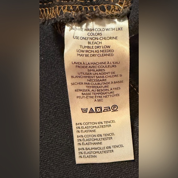 Pilcro Curvy Jeans Size 31 Tall Black Shadow Wash High Rise Wide Leg - Picture 9 of 12